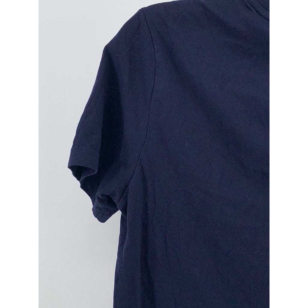 H&M Men's Navy Blue Crewneck Regular-Fit Short Sleeve T-Shirt SZ XS