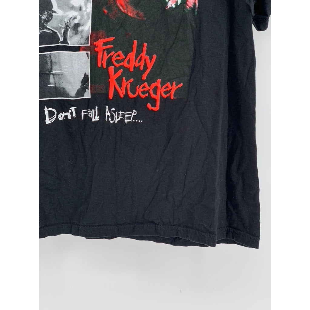 A NIGHTMARE ON ELM STREET Men's Black Freddy Graphic Short Sleeve T-Shirt SZ L