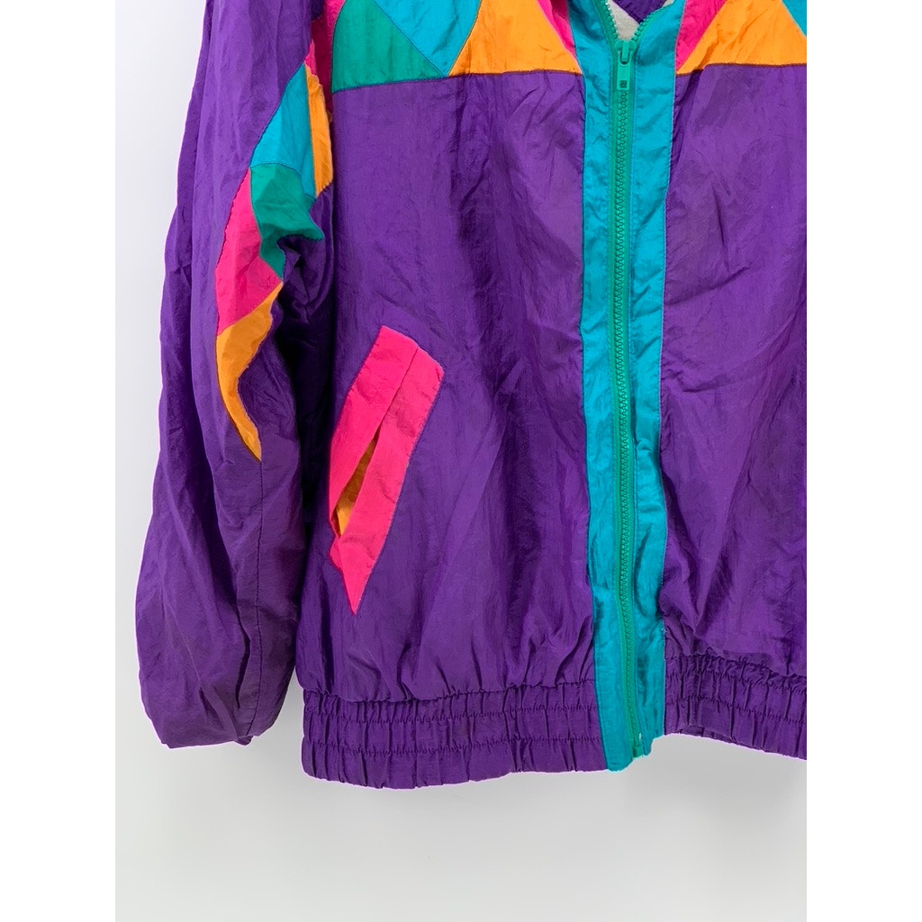 ROCK CREEK CASUALS Women's Vintage Multi Zip-Up Windbreaker SZ M