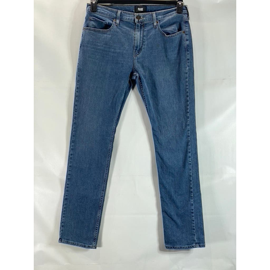 PAIGE Men's Holmes Blue Federal Slim Straight Five-Pocket Denim Jeans SZ 34