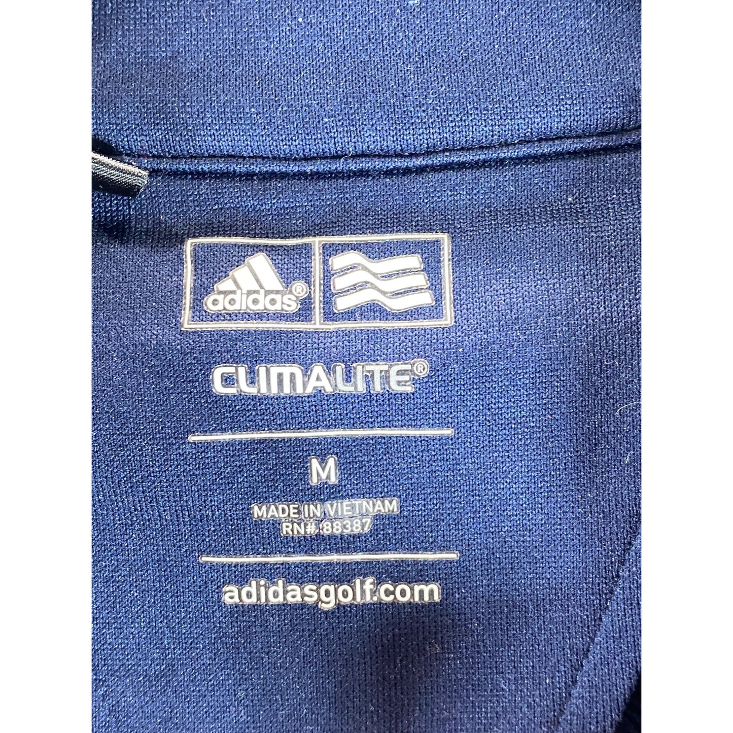 ADIDAS Golf Men's Navy 3-Strip Climalite Zip-Up Jacket SZ M