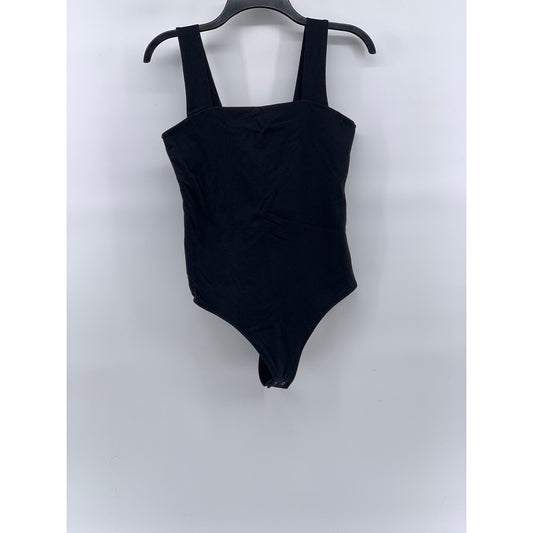 ABERCROMBIE & FITCH Women’s Black Square-Neck Soft A&F Collection Bodysuit SZ S