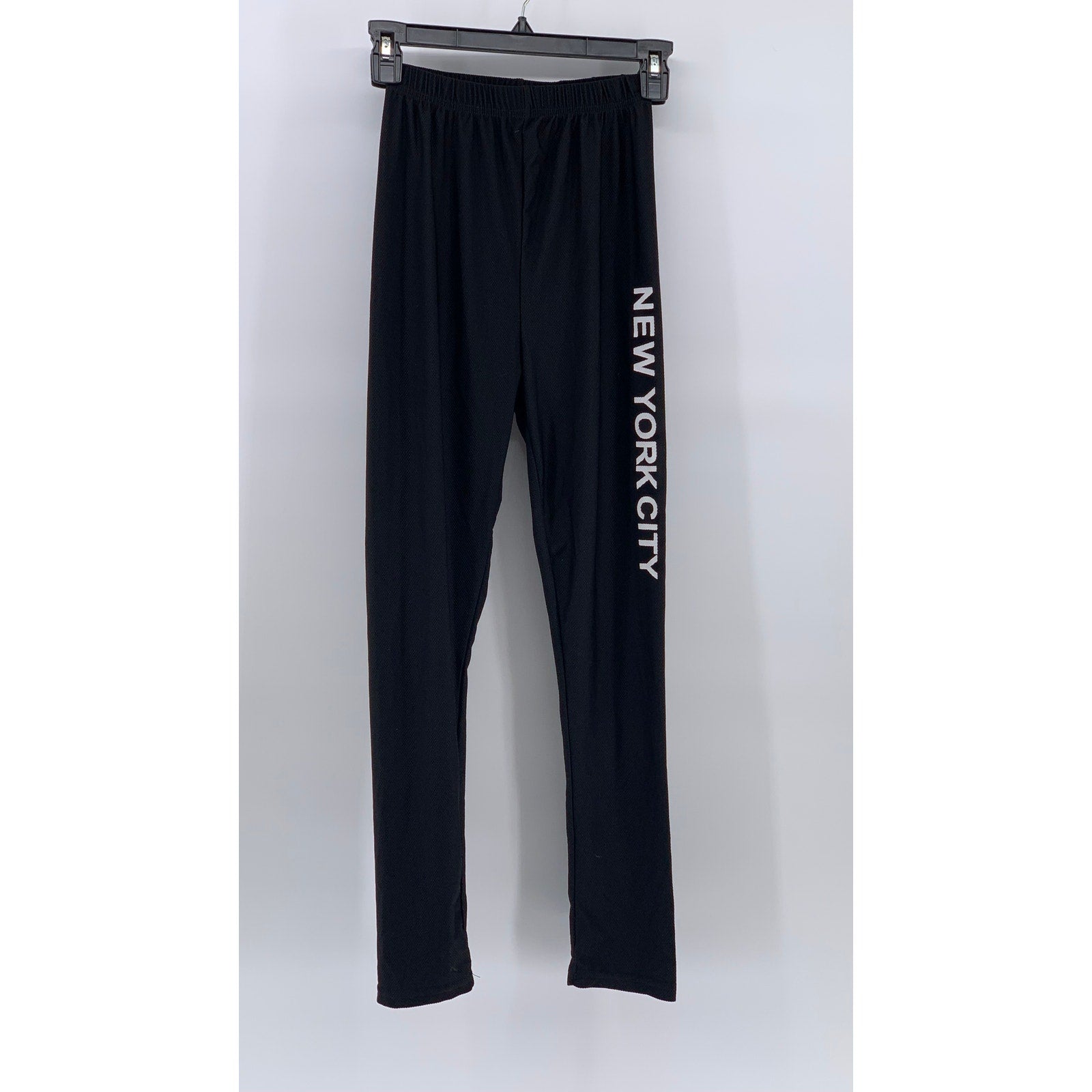 UNBRANDED Women's Black New York City Logo Casual Pull-On Leggings SZ XS