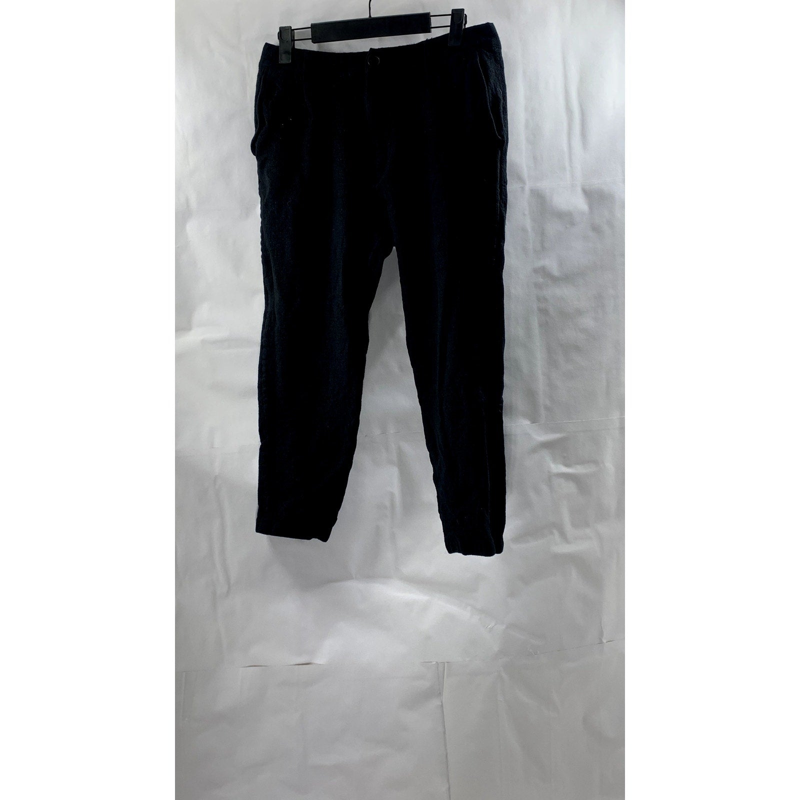 COS Men's Black Solid Wool-Blend Regular-Fit Slim-Leg Pant SZ 30R