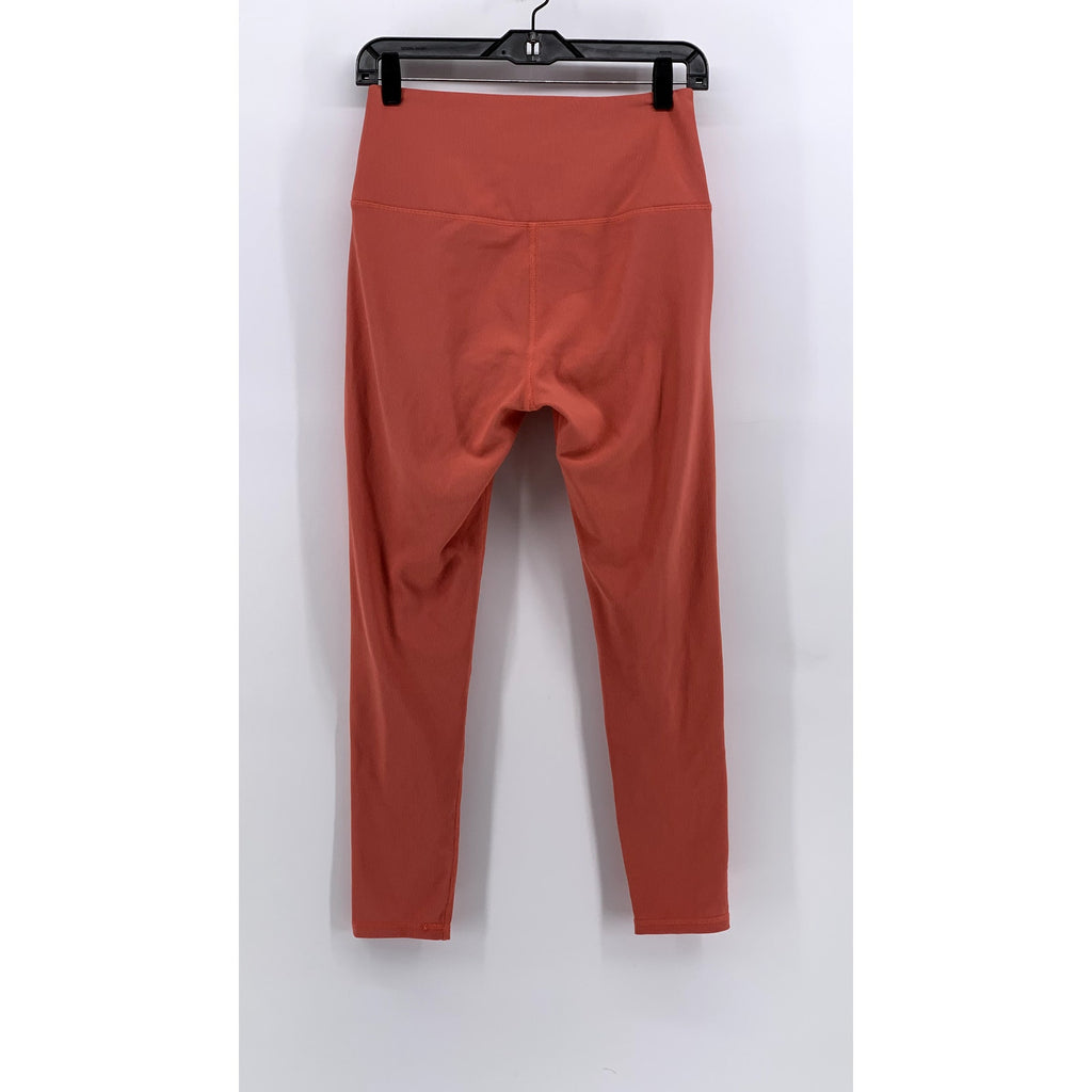 MODERN BALANCE Women's Orange RIbbed Cropped Leggings SZ L