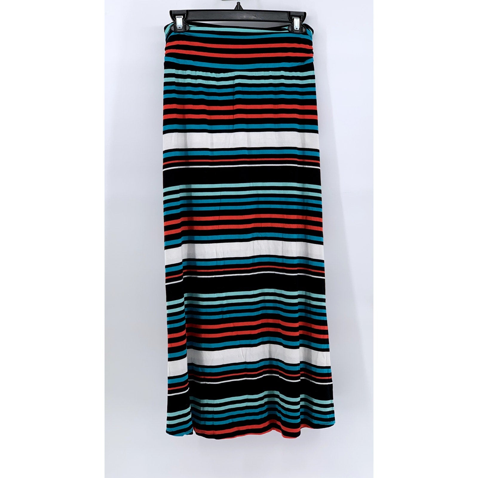MERONA Women's Multicolor Striped A-Line Maxi Skirt SZ M
