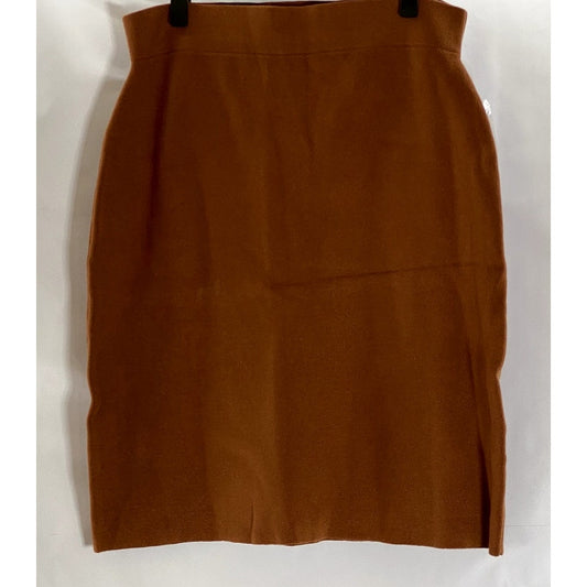 MAEVE By ANTHROPOLOGIE Women's Brown Knit Bodycon Mini Skirt SZ L