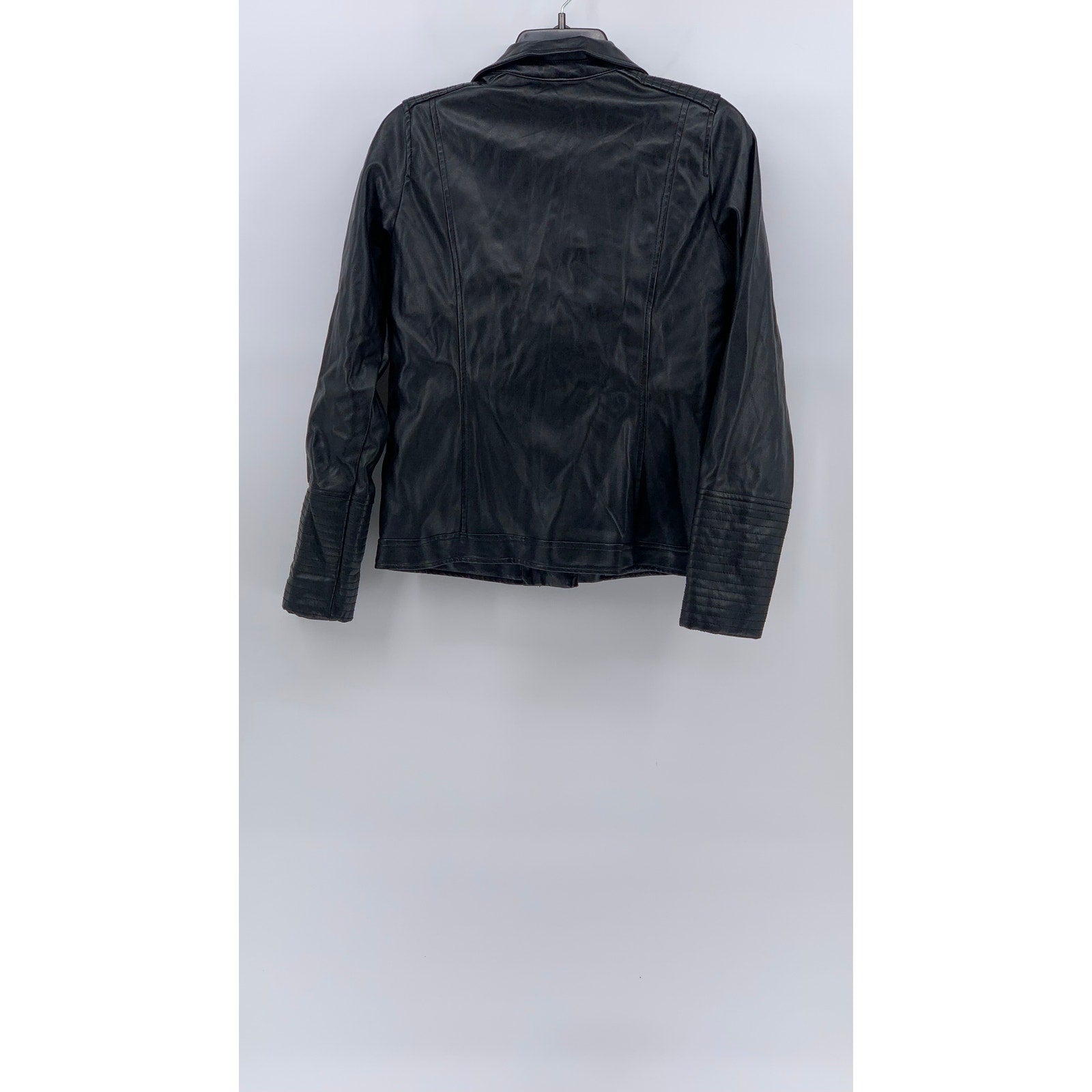 ART CLASS Girls’ Black Faux Leather Zip-Up Long Sleeve Moto Jacket SZ XL(14-16)