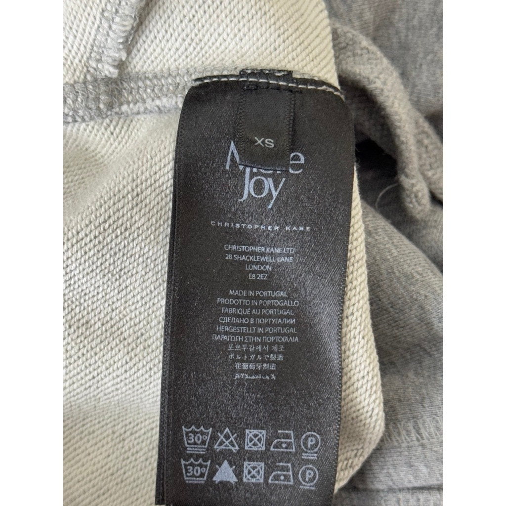 MORE JOY CHRISTOPHER KANE Women's Gray Embroidered Logo Sweat Shorts SZ XS