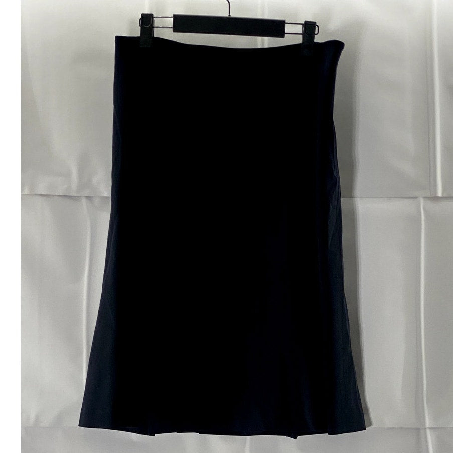 PIAZZA SEMPIONE Women's Blue Wool-Blend A-Line Knee-Length Skirt SZ 46(US10)