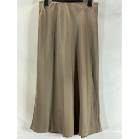 J.CREW Women's Light Khaki Gwyneth Pull-On Lightweight Maxi Slip Skirt SZ XS