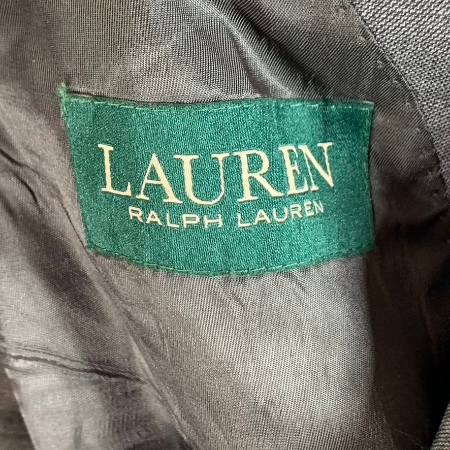 LAUREN RALPH LAUREN Men's Charcoal Sharkskin Wool Two-Button Suit Jacket SZ 44R