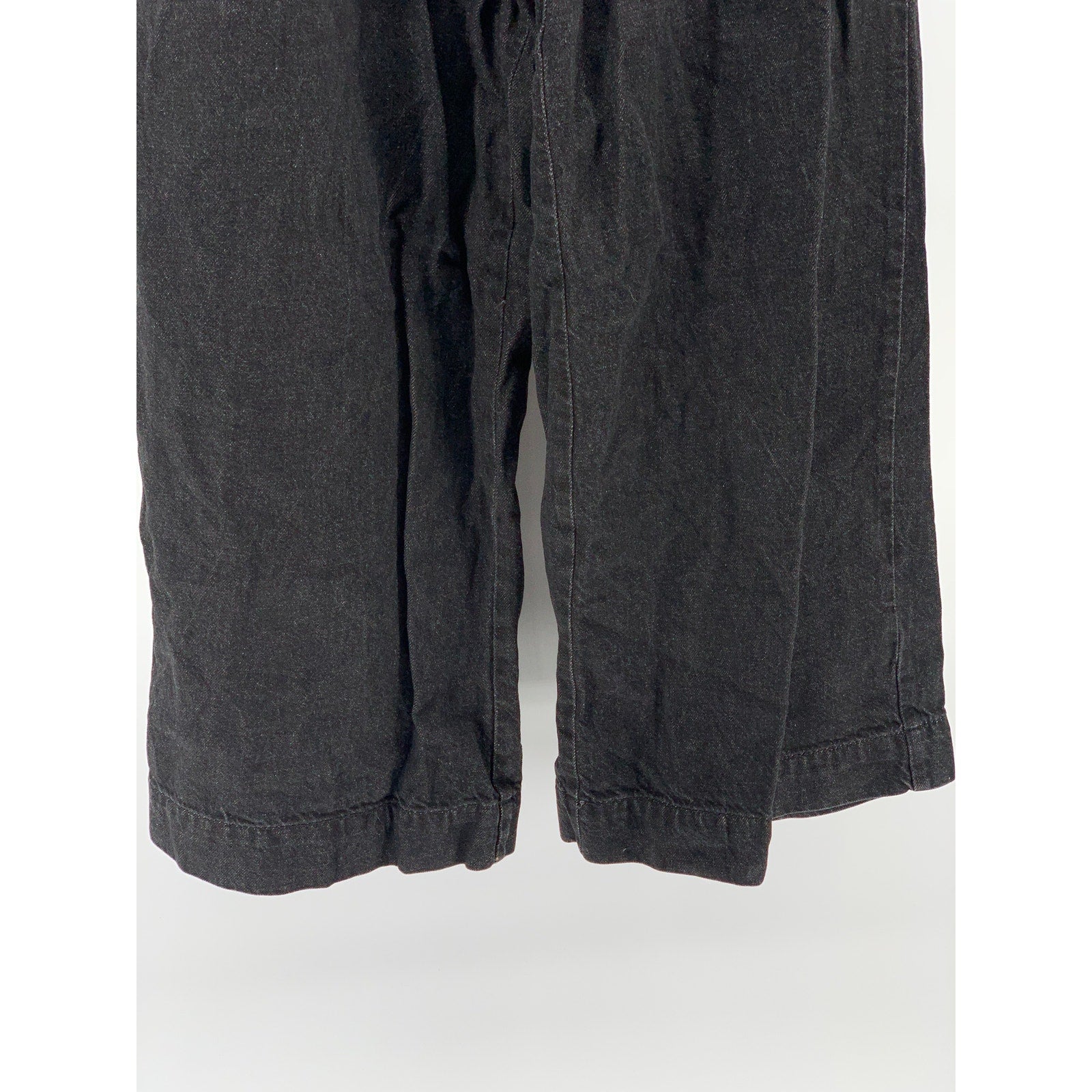 BDG URBAN OUTFITTERS Women's Black Denim Wide-Leg High-Rise Paperbag Jeans SZ 32