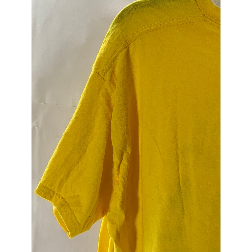 GILDAN Men's Yellow Crewneck Aruba Carnival Celebration Graphic T-Shirt SZ XL