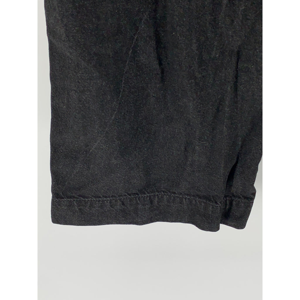 BDG URBAN OUTFITTERS Women's Black Denim Wide-Leg High-Rise Paperbag Jeans SZ 32