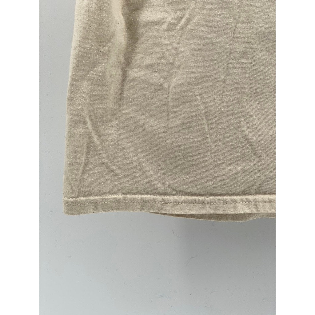 HENDRIX Unisex Adult Beige Crewneck Jimi Hendrix Graphic T-Shirt SZ M