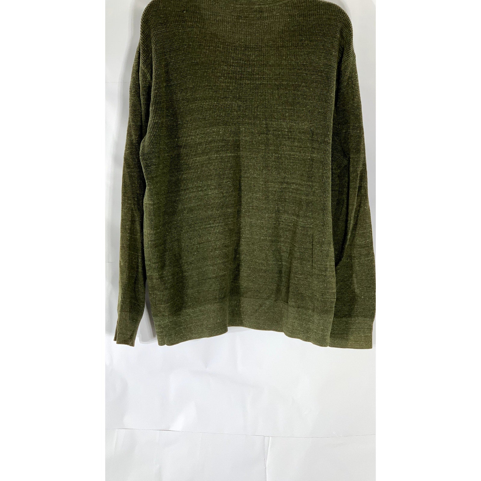 POLO RALPH LAUREN Men's Olive Green Crewneck Thermal Long Sleeve Sweater SZ XL