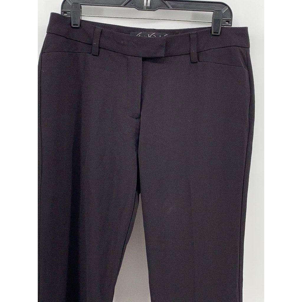 GLORIA VANDERBILT Women's Black Solid Straight Leg Pants SZ 10