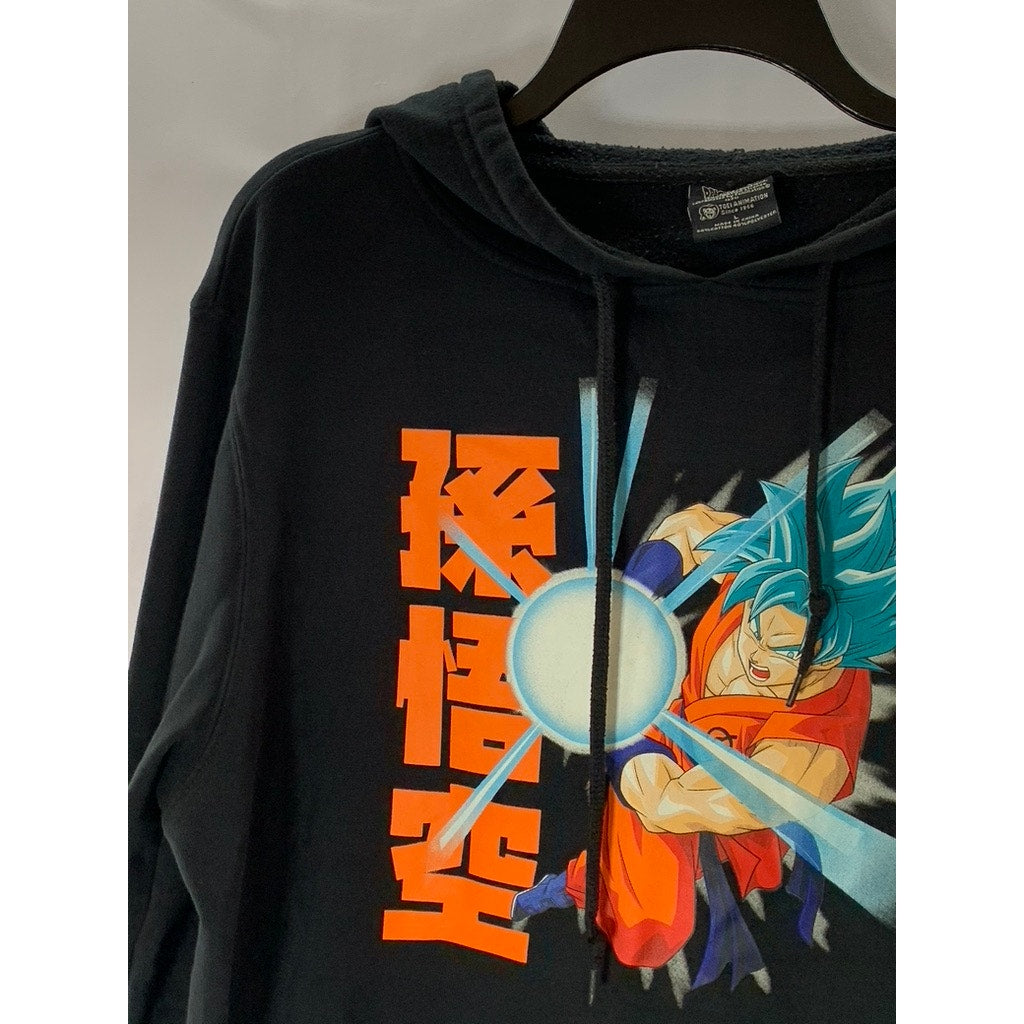 DRAGON BALLZ Men's Black Goku Super Saiyan Graphic Pullover Hoodie SZ L