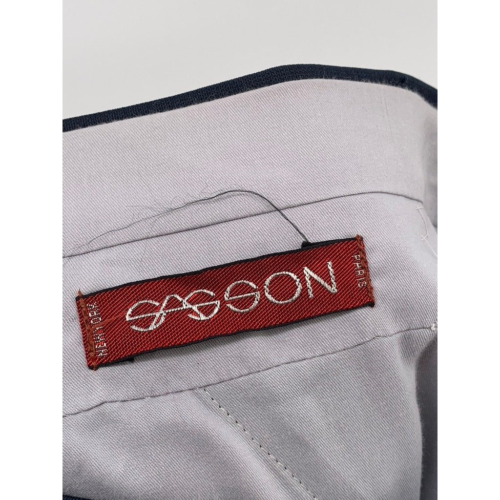 SASSON Men's Navy Flat Front Straight-Leg Pants SZ 29