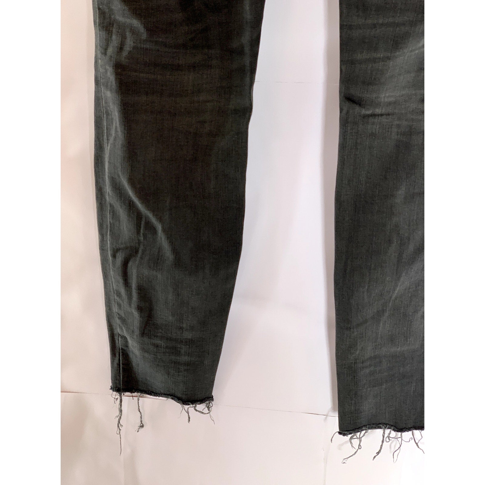 MADEWELL Women's Black 9" Mid-Rise Skinny Frayed Hem Denim Five-Pocket Jean SZ28
