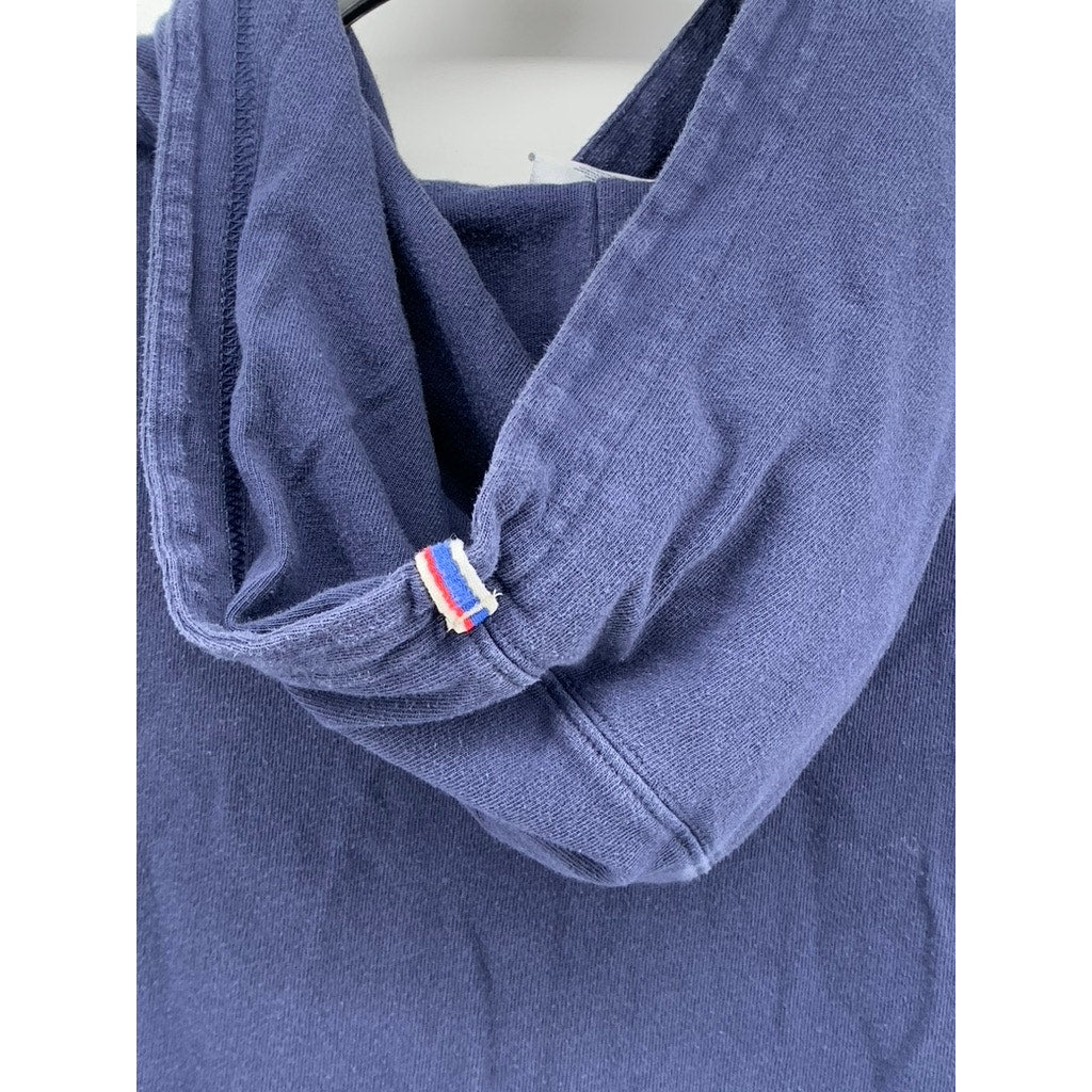 CHAMPION Women's Washed Navy Script Logo Hoodie SZ S