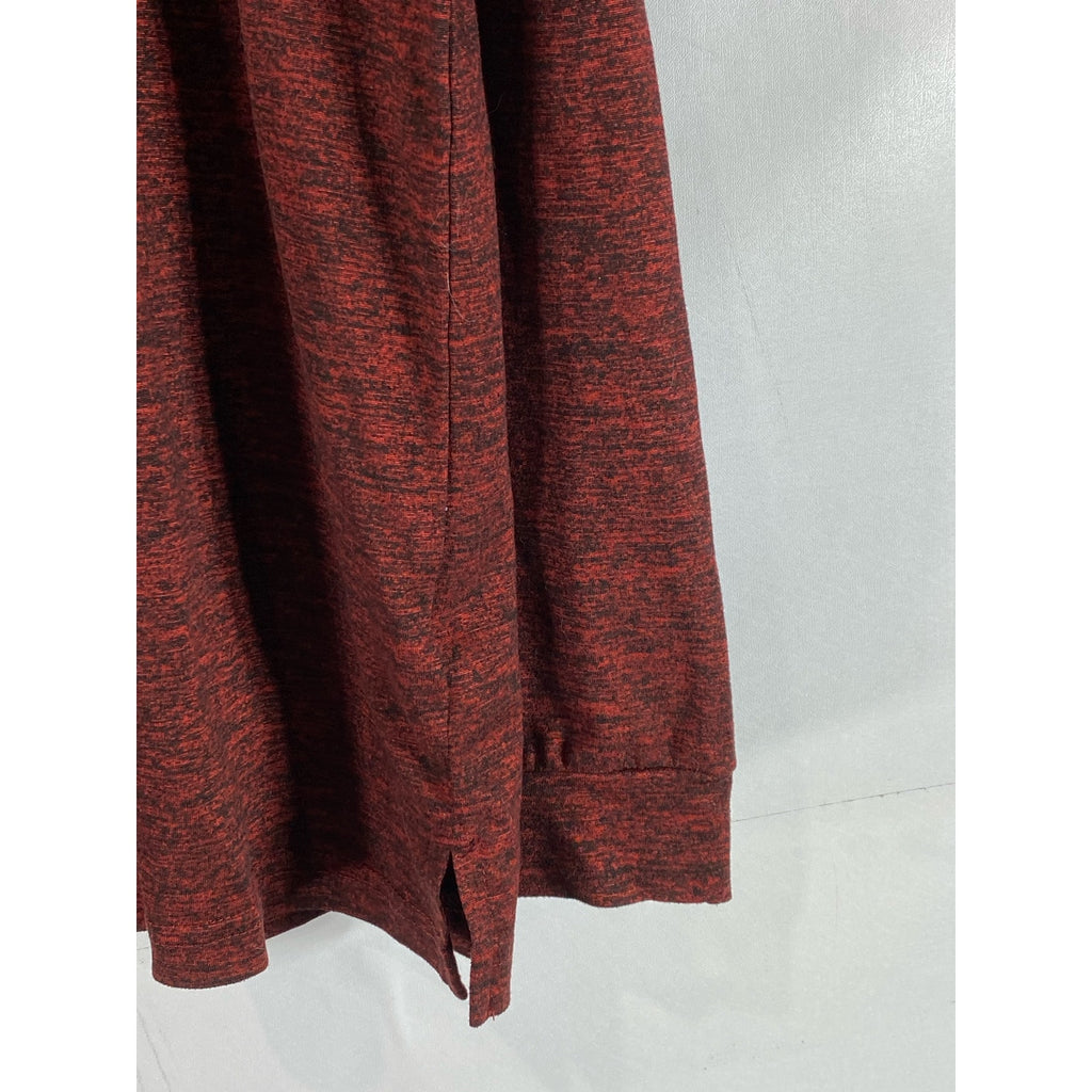 TAILORBYRD Collection Men's Burgundy Regular-Fit Long Sleeve Polo Shirt SZ L