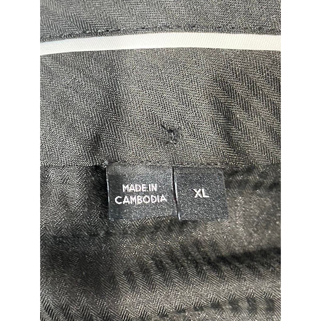 SELECTED HOMME Men's Charcoal Plaid Slight Tapered Jersey Cropped Pants SZ XL