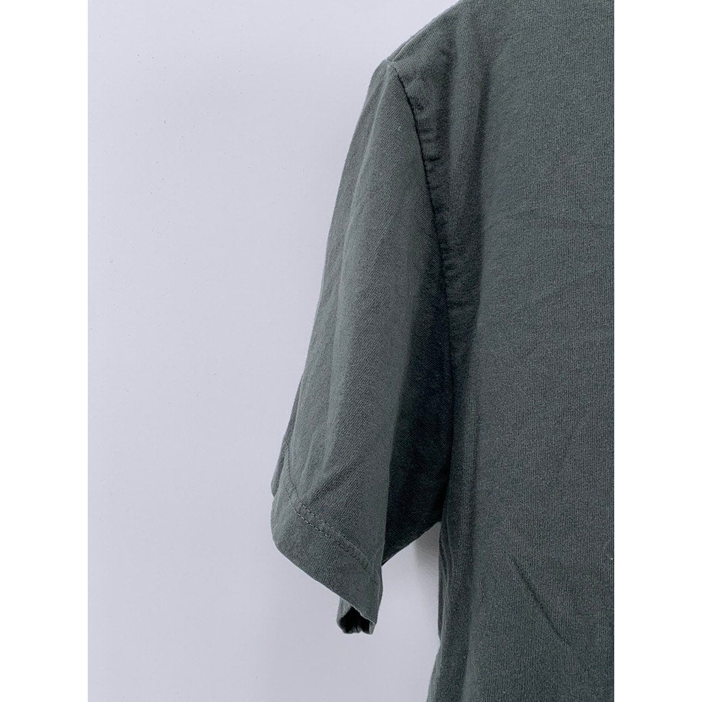 SALT SURF Men's Olive Green-Orange Logo Crewneck Short Sleeve T-Shirt SZ XS