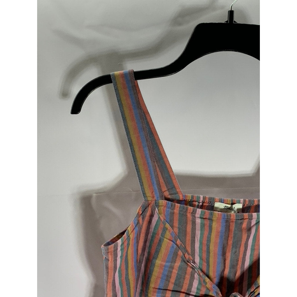 MADEWELL Women's Petite Multicolor Stripe Tie Front Lightweight Cami Top SZ 8P