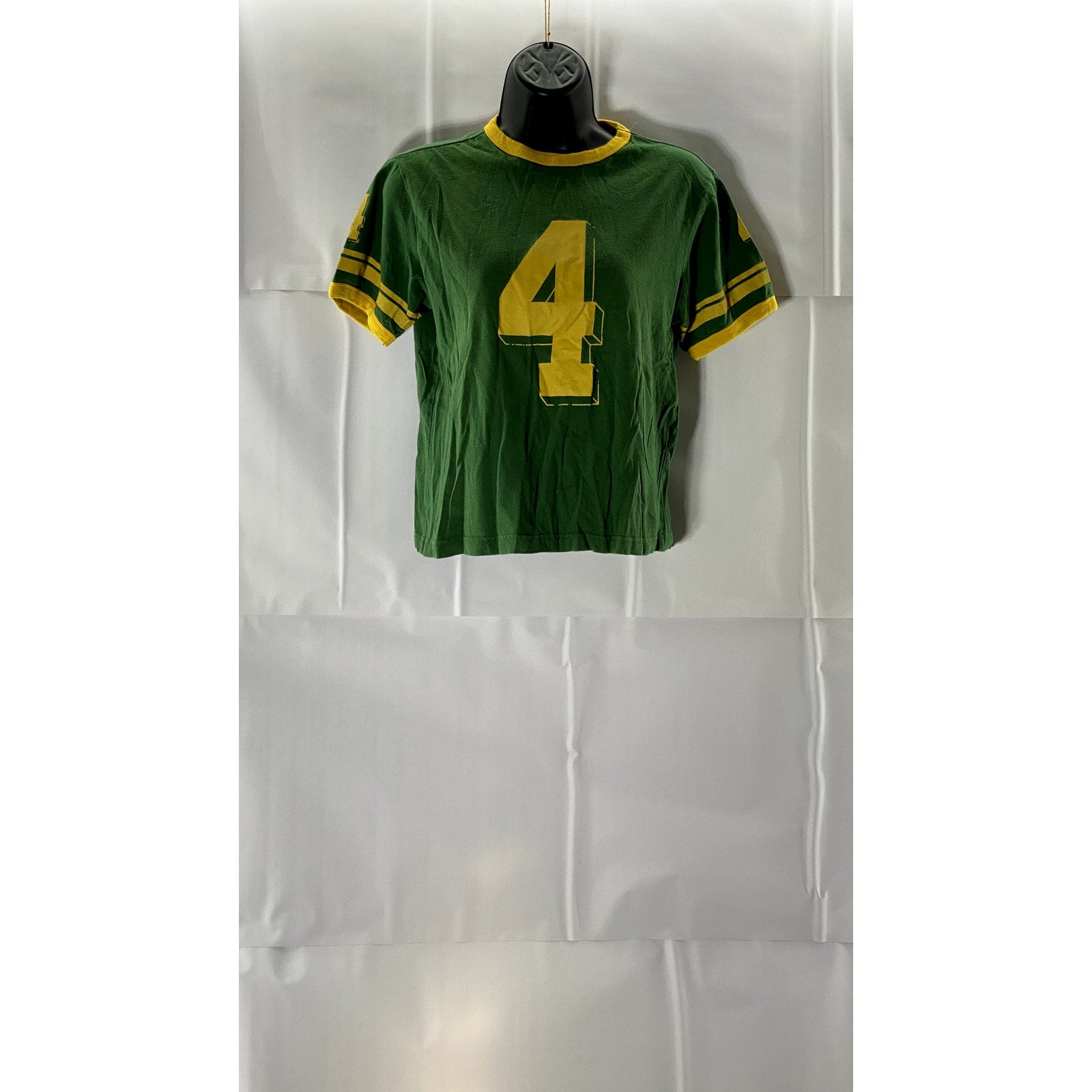 OLD NAVY Women's Green/Yellow #4 Crewneck Short Sleeve Top SZ M