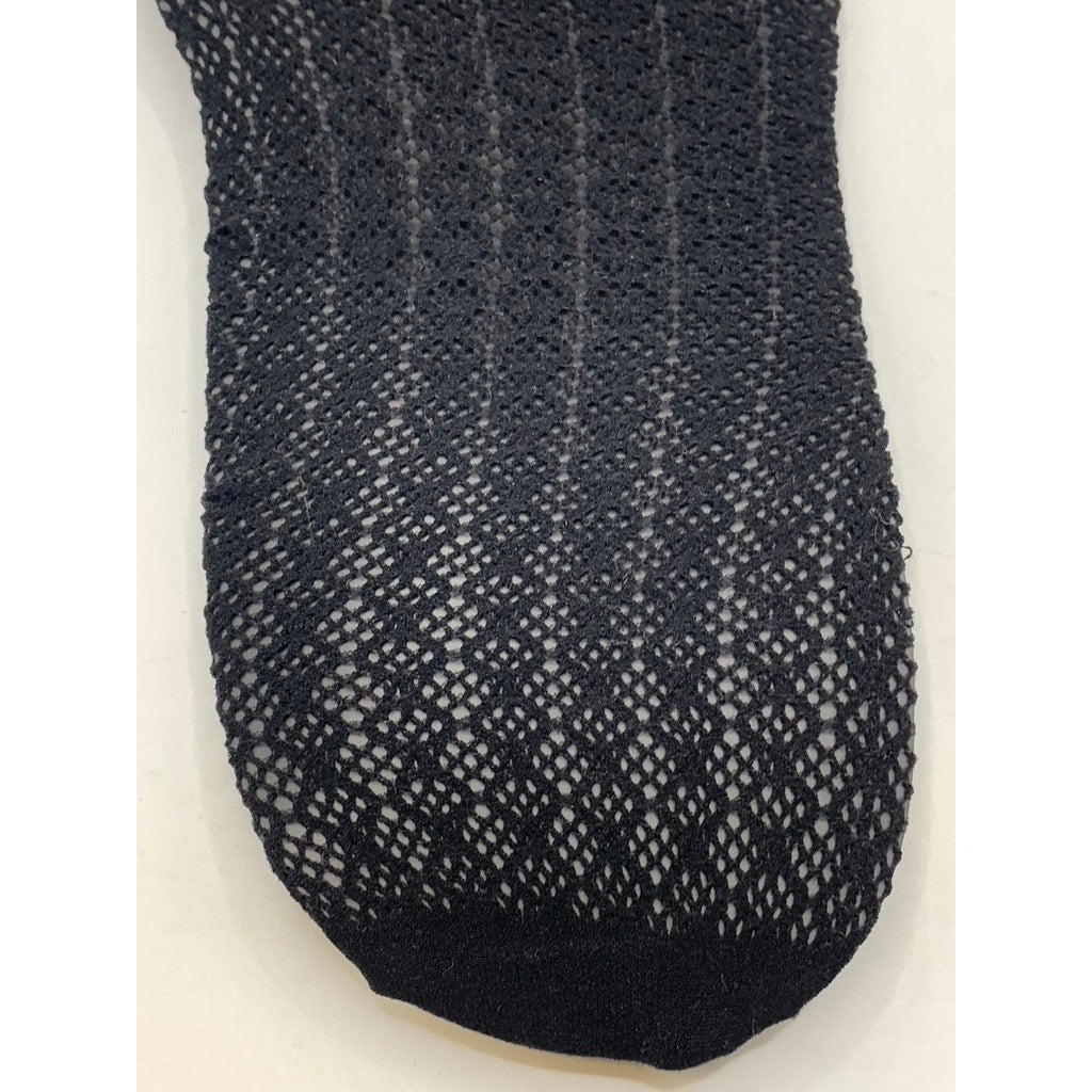MEMOI Women's Black Diamond Floral Lace Anklet Socks SZ OS