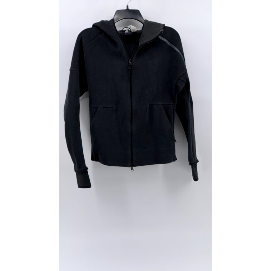ADIDAS Women's Black Zip-Up Track Active jacket SZ XS