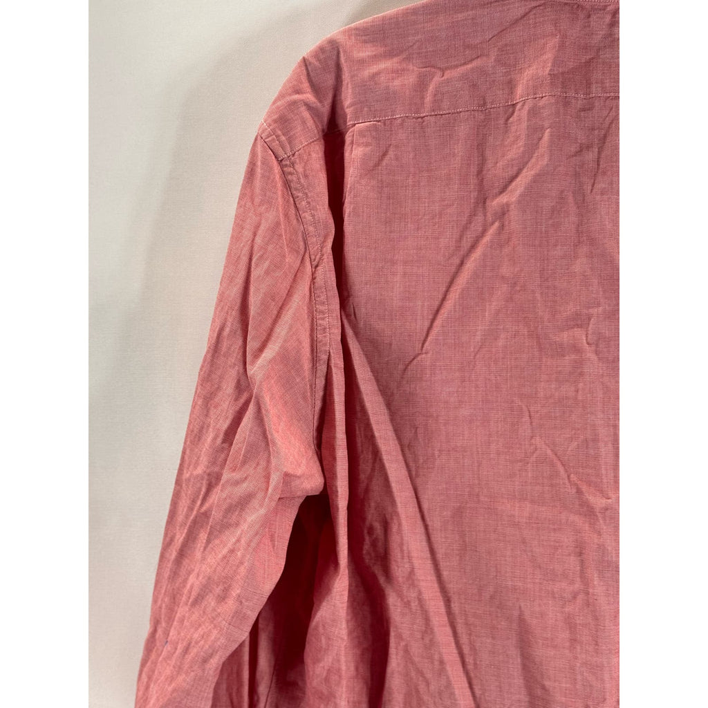 J. CREW Men's Red Slim-Fit Cotton Button-Up Long Sleeve Shirt SZ L