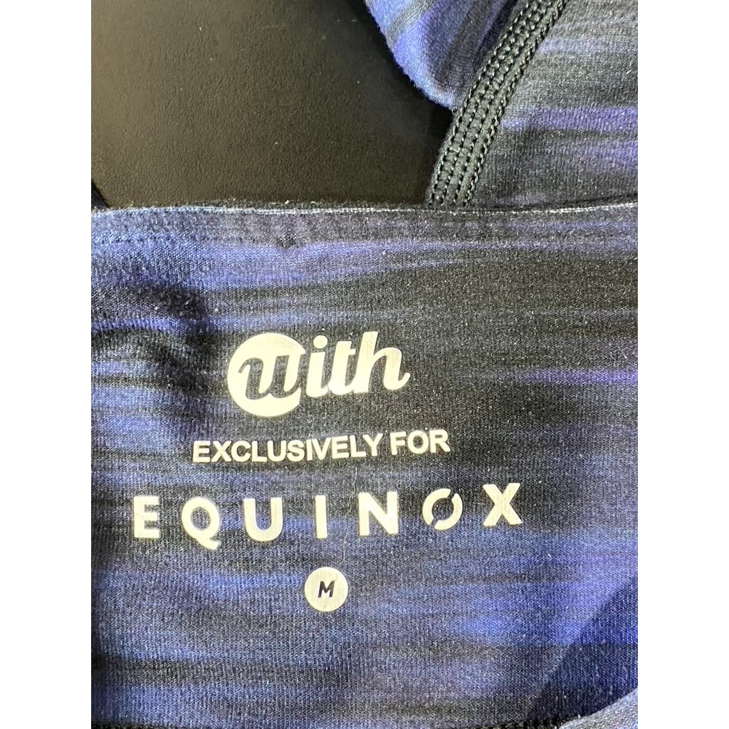 WITH EQUINOX Women's Blue Printed Pull-On Stretch Leggings SZ M