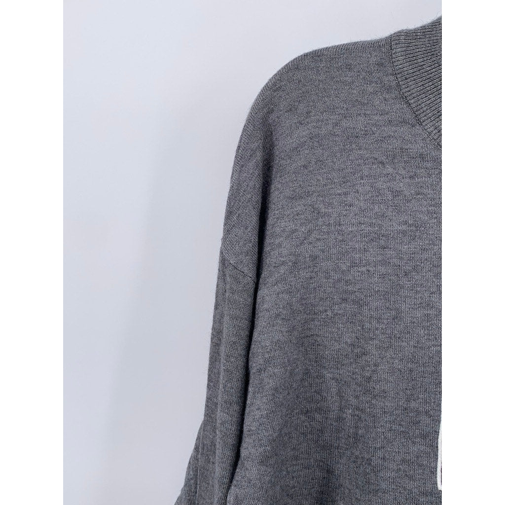 RAE DUNN Women's Raglan Long Sleeve "BLESSED" Gray Pullover Sweatshirt SZ XL