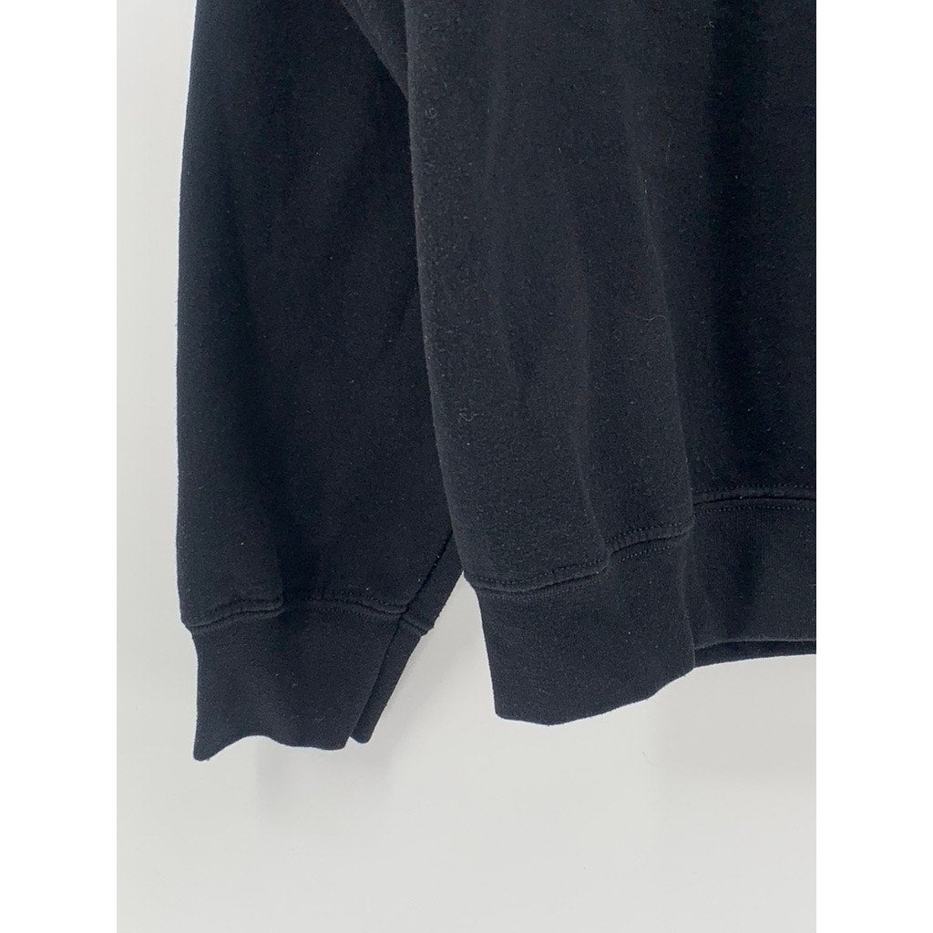 GILDAN Unisex Adult Black E/B Label Crewneck Long Sleeve Casual Sweatshirt SZ M