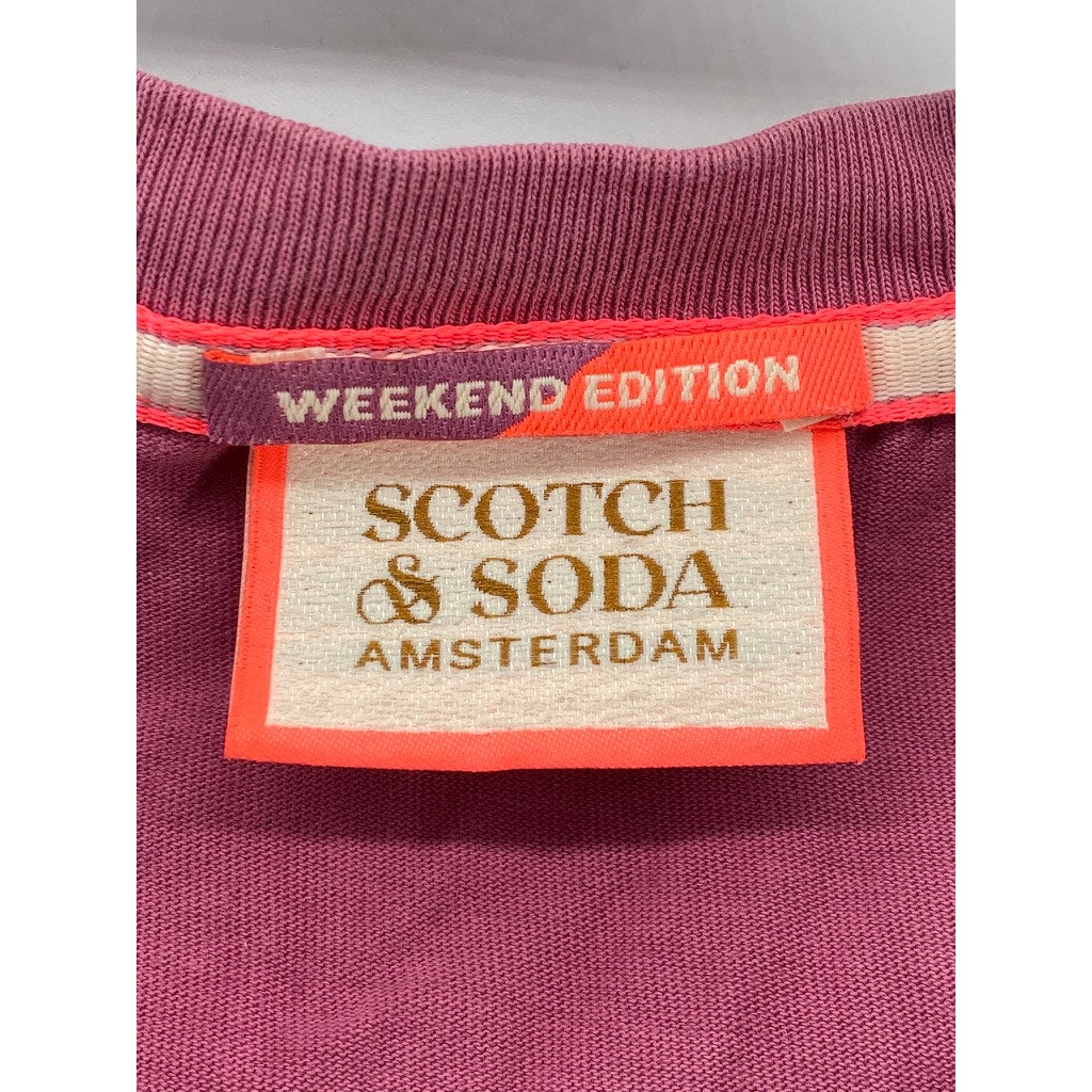 SCOTCH & SODA Men's Pink Tie-Dye Weekend Edition Radiate Positivity T-Shirt SZ M