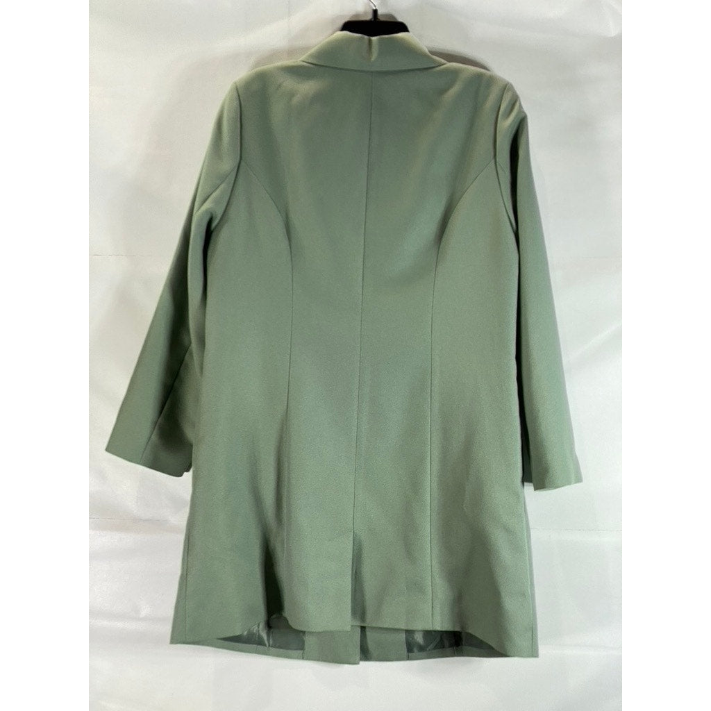 VICKI WAYNE Women's Green Vintage Three-Button Notch Lapel Blazer SZ 14