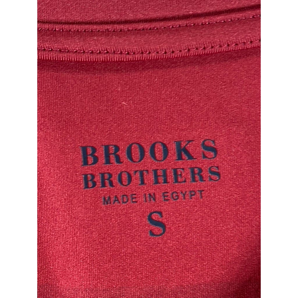 BROOKS BROTHERS Men's Red Crewneck 1818 Graphic Long Sleeve T-Shirt SZ S