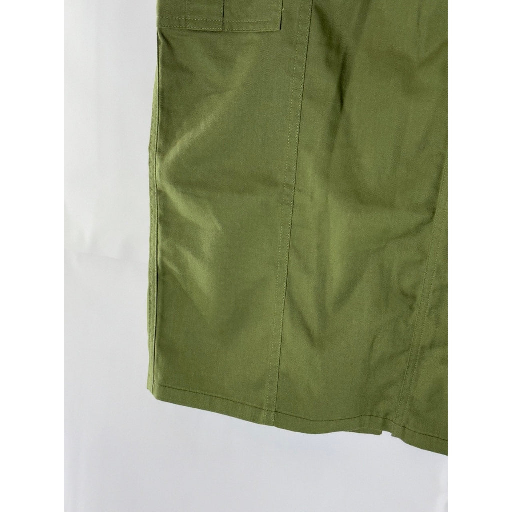 MOTEL Women's Dark Olive Widya Midi Straight Cargo Skirt SZ XS(US4)