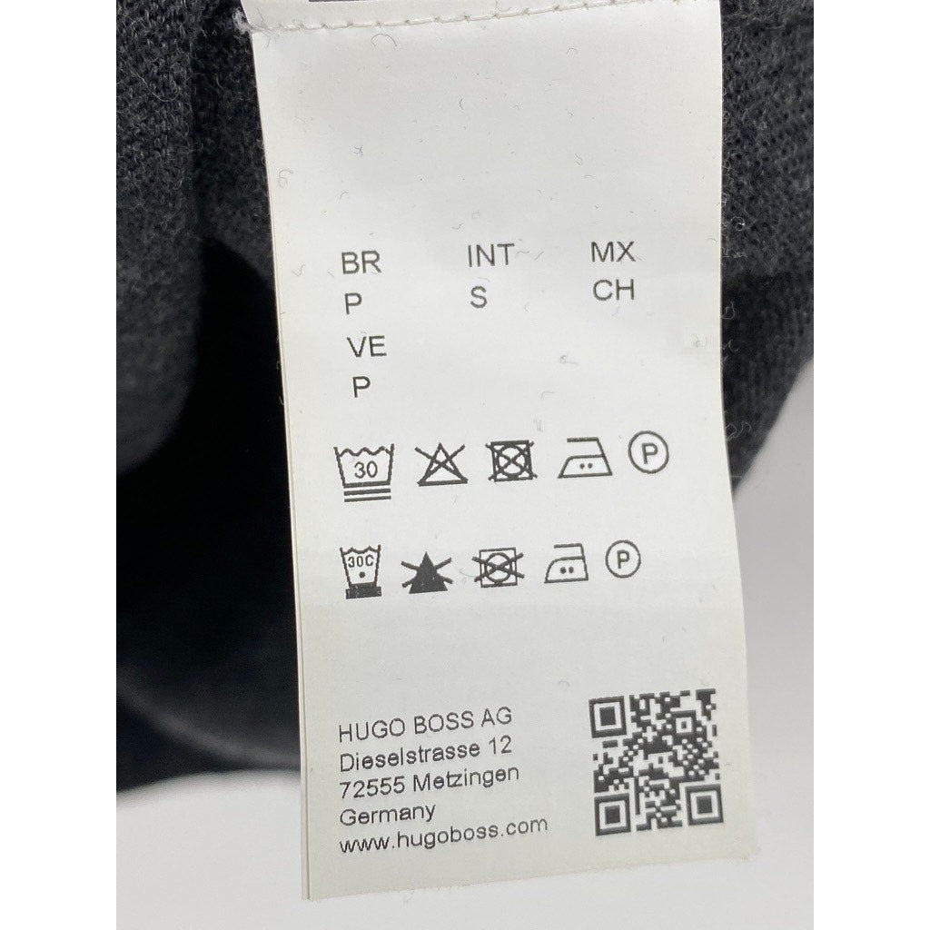 BOSS HUGO BOSS Men's Dark Gray Regular-Fit Virgin Wool Turtleneck Sweater SZ S