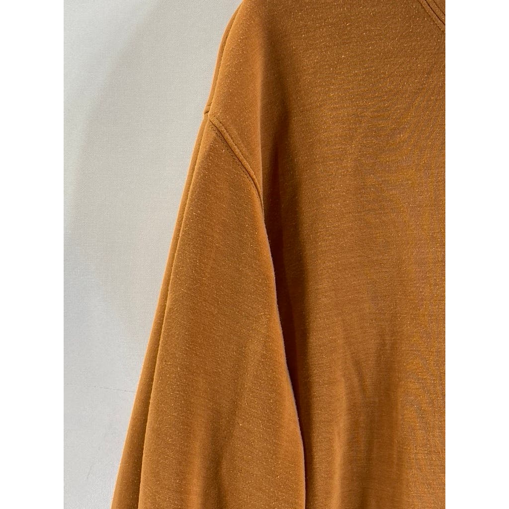 M  MAGASCHONI Women's Rust Crewneck Elastic Long Sleeve Pullover Sweatshirt SZ S