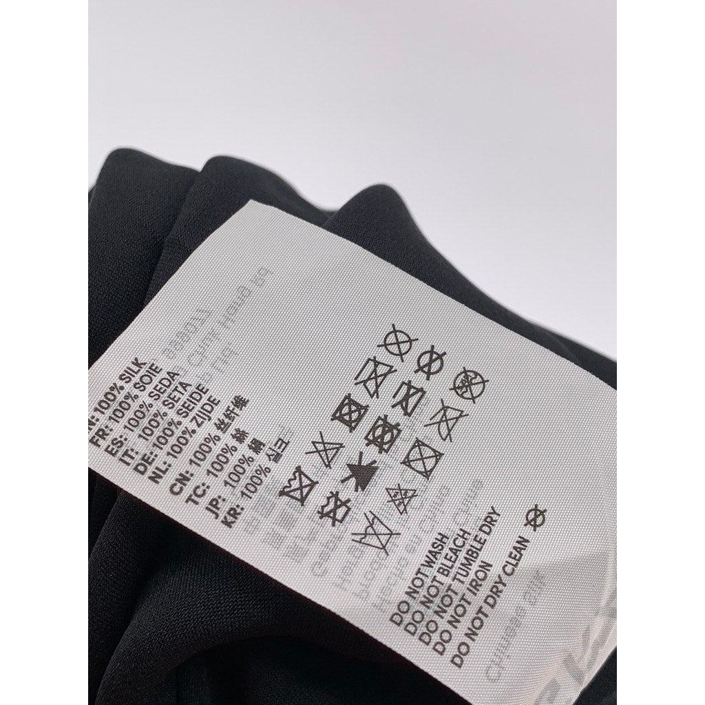 GRANA Women's Black Chinese Silk Cami Knee Dress SZ 2XS