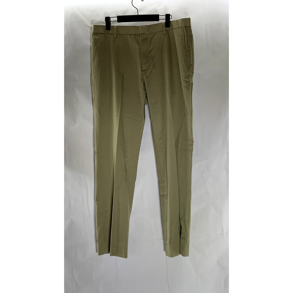 BANANA REPUBLIC Men Tan Graham Cracker Tailored Slim-Fit Non-Iron Pant SZ 33X32