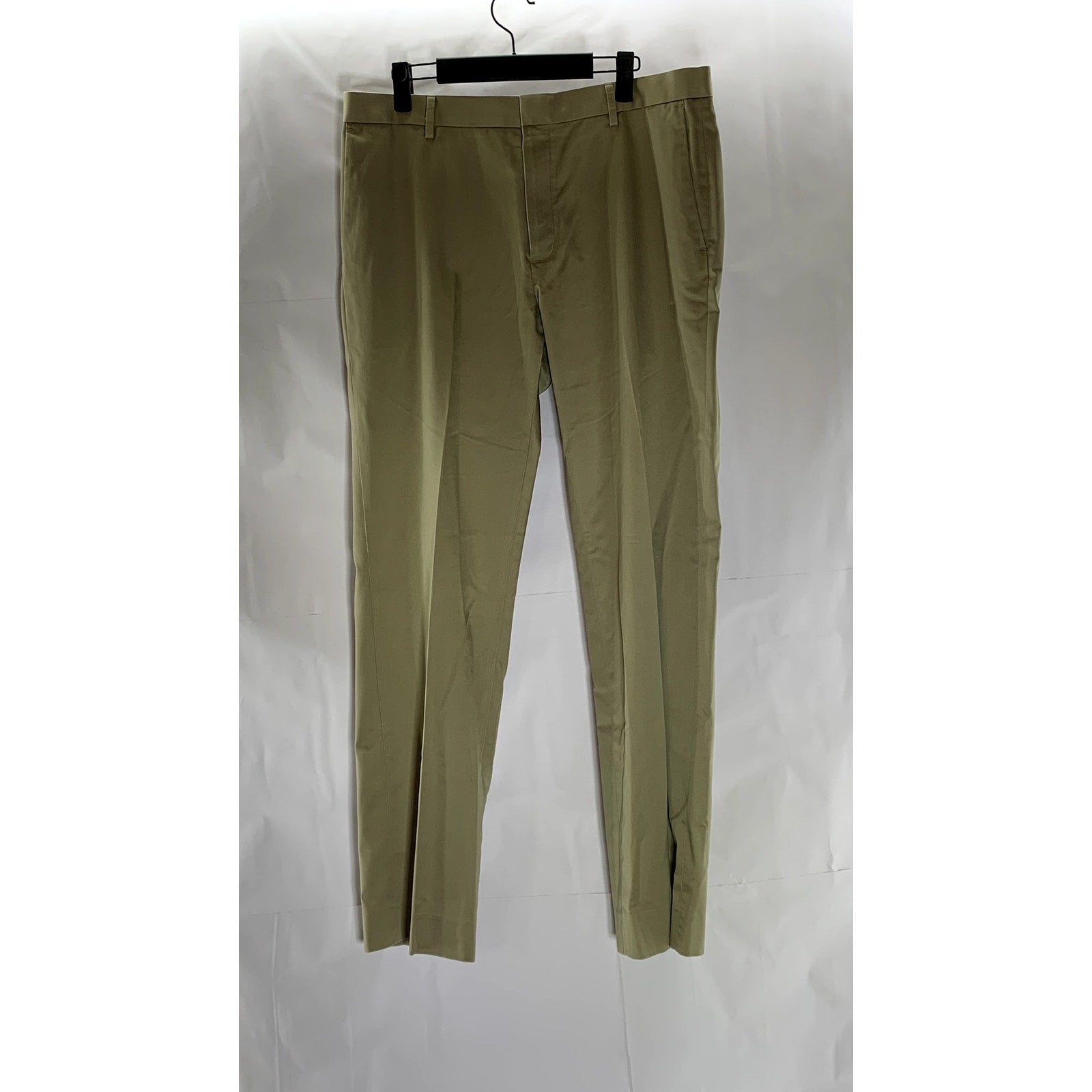 BANANA REPUBLIC Men Tan Graham Cracker Tailored Slim-Fit Non-Iron Pant SZ 33X32