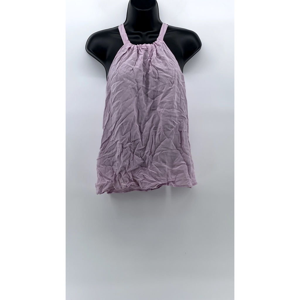 MADEWELL Women's Lilac Back-Tie Halter Lightweight Sleeveless Top SZ XS