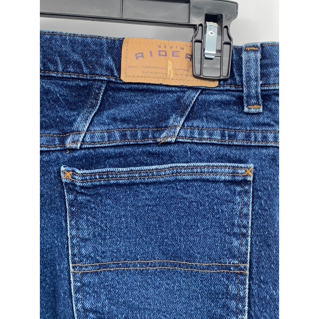 LEE DENIM RIDERES Women's Dark Blue Denim Cut-Off Regular-Fit Shorts SZ 10