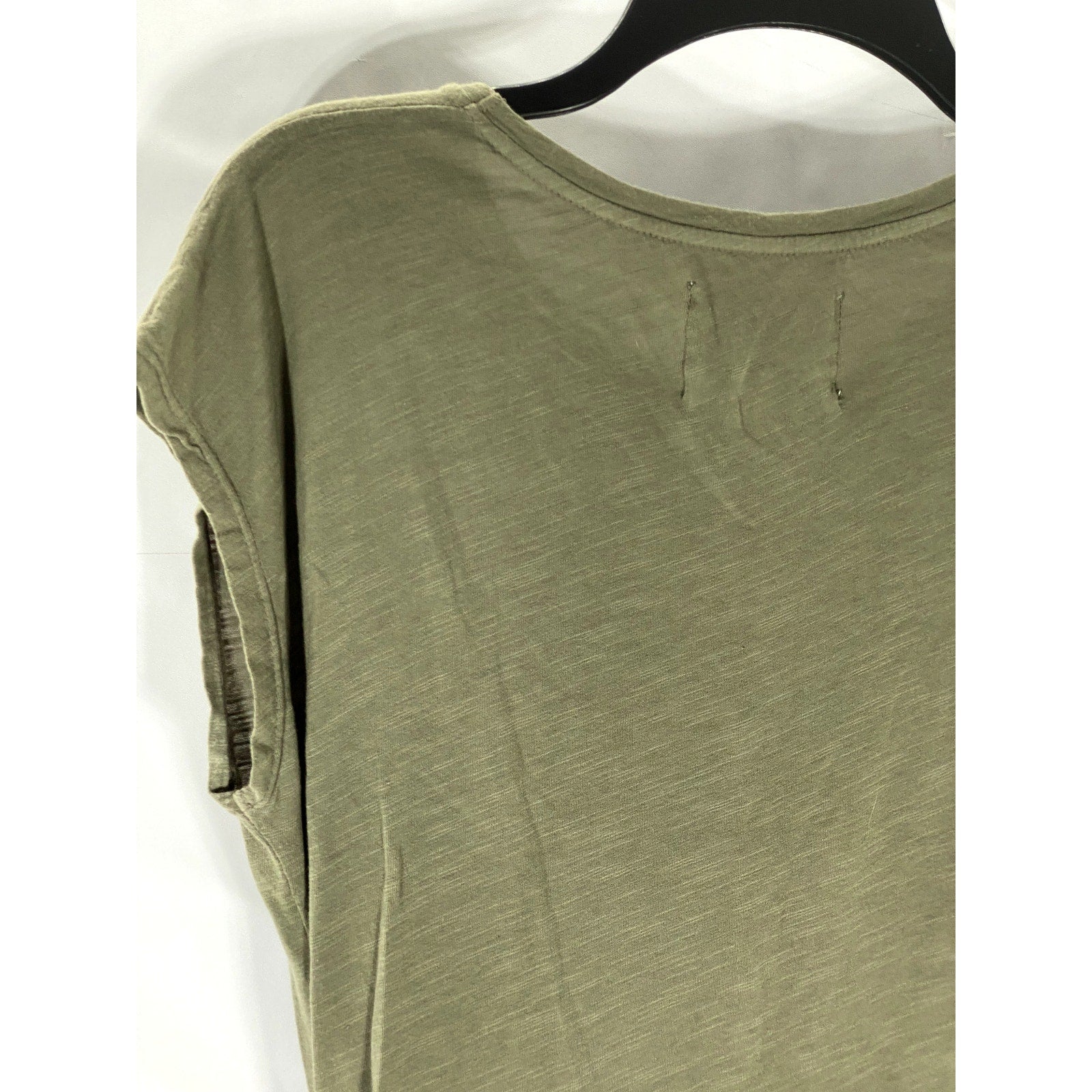 VELVET BY GRAHAM & SPENCER Women's Gray Crewneck Cotton Slub Tie-Waist Dress SZM