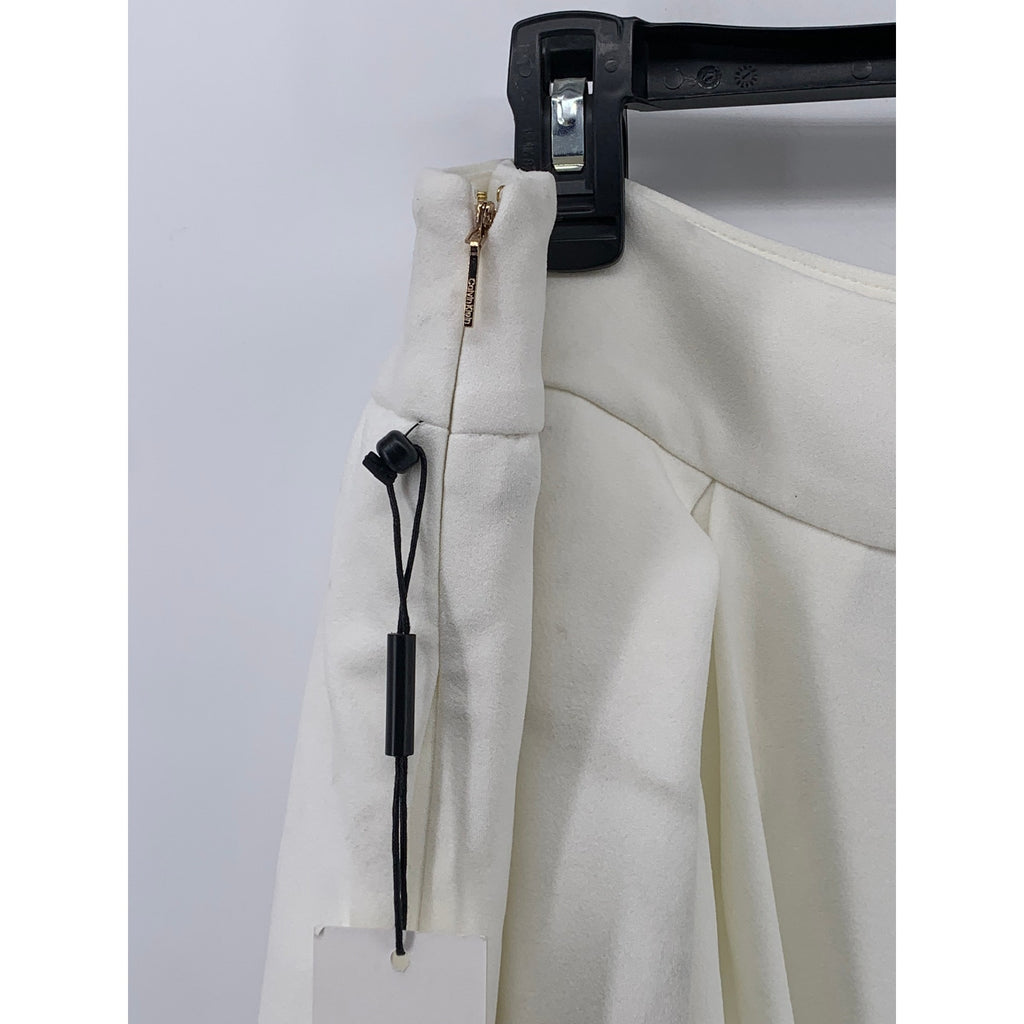 CALVIN KLEIN Women's Plus White Pleated Scuba A-Line Knee-Length Skirt SZ 20W